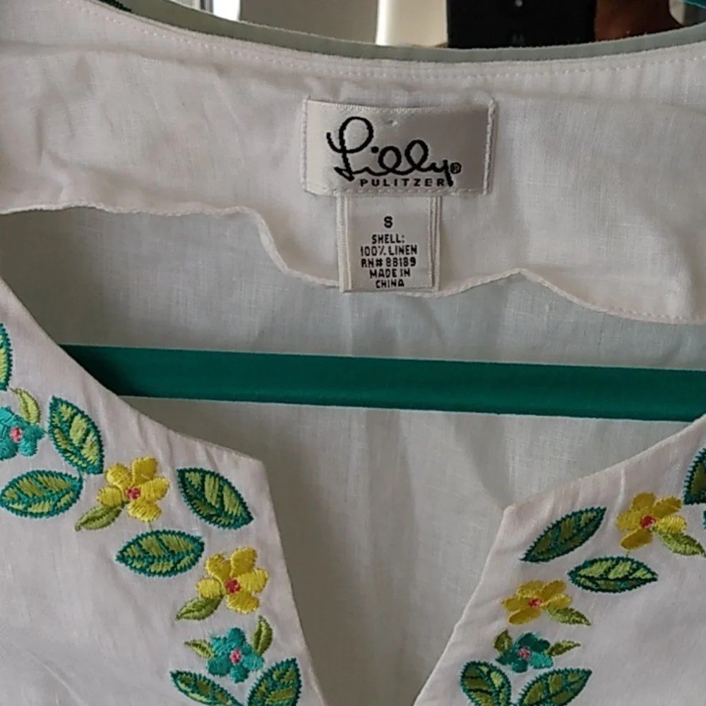 🌻 Lilly Pulitzer linen Tunic  Sz S EUC - Picture 5 of 8